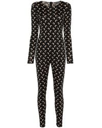 Marine Serre - Moon Printed Stretch Jersey Catsuit - Lyst