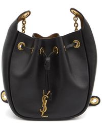 Saint Laurent - Supple Leather Bucket Bag - Lyst
