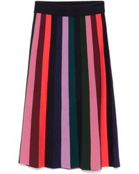 Paul Smith - Striped Midi Skirt - Lyst