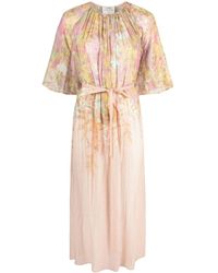 Forte Forte - Printed Cotton And Silk Blend Long Dress - Lyst