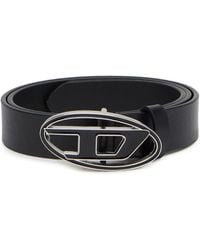 DIESEL - Logo-buckle Leather Belt - Lyst