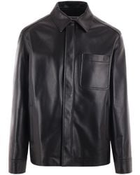 Loewe - Nappa Leather Shirt Jacket - Lyst