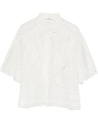 Ermanno Scervino - Cotton And Silk Embroidered Shirt - Lyst