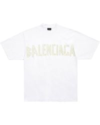Balenciaga - T-shirt Tape Type In Cotone - Lyst