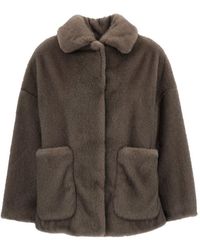 Herno - Faux Fur Bomber Jacket - Lyst