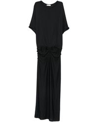The Row - Delyra Draped Short-Sleeve Maxi Dress - Lyst