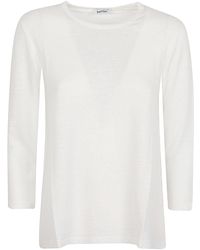 Base London - Linen Jersey Long Sleeve T-shirt - Lyst