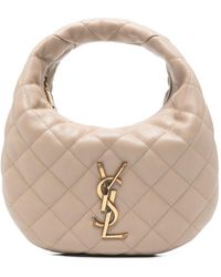 Saint Laurent - Icarino Leather Hobo Bag - Lyst