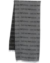 Emporio Armani - Wool Blend Scarf - Lyst