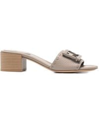 Fendi - Baguette Leather Mules - Lyst