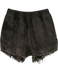 Rick Owens - Denim Cotton Shorts - Lyst
