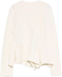 Sacai - Wool Crewneck Sweater - Lyst