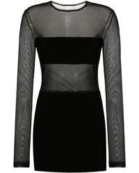 Norma Kamali - Semi-Transparent Dash Dash Short Dress - Lyst