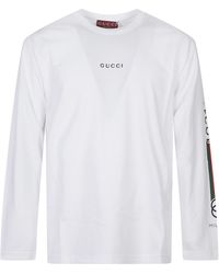 Gucci - Long-Sleeved T-Shirt With Logo - Lyst