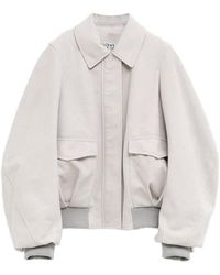 Loewe - Suede Leather Bomber Jacket - Lyst