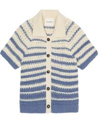 Closed - Striped Cotton Cardigan - Lyst