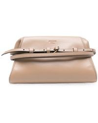 Moschino - Tie Me Leather Clutch - Lyst