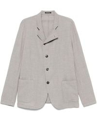 Emporio Armani - Wool Single-Breasted Blazer Jacket - Lyst