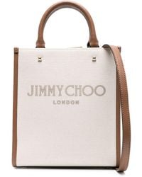 Jimmy Choo - Avenue Tote N/s Canvas And Leather Tote Bag - Lyst