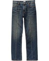 Versace - Straight Leg Distressed Jeans - Lyst