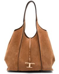 Tod's - T Timeless Medium Leather Tote Bag - Lyst