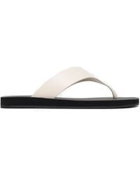 The Row - Dune Leather Flip Flops - Lyst