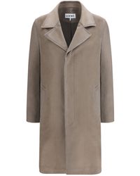 Loewe - Single-Breasted Brushed Cotton-Blend Fustian Coat - Lyst
