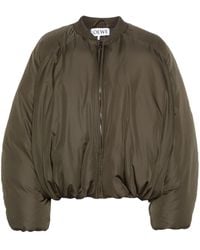 Loewe - Leather-trimmed Padded Shell Bomber Jacket - Lyst