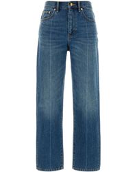 Tory Burch - Slim Denim Cotton Jeans - Lyst