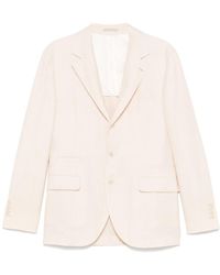 Brunello Cucinelli - Wool Blend Single-Breasted Jacket - Lyst