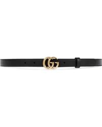 Gucci - Belt Gold Double G Buckle Leather 397660 4cm (GGB1001) - Lyst