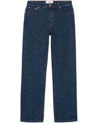 Ami Paris - Wide Leg Denim Jeans - Lyst
