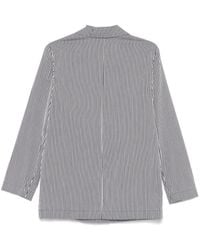 Alysi - Striped Double-Breasted Jacket - Lyst