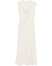 Brunello Cucinelli - Silk Blend Midi Dress - Lyst