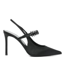 Emporio Armani - Silk Satin Slingback Pumps - Lyst