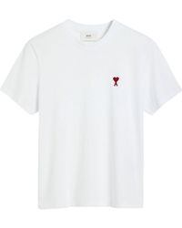 Ami Paris - Monogram Organic Cotton T-Shirt - Lyst