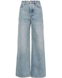 Loewe - Jeans In Denim A Vita Alta - Lyst