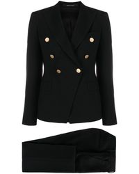 Tagliatore Double-breasted Two-piece Suit - Black