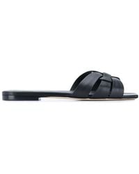 Saint Laurent - Tribute Flat Sandals - Lyst