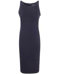 Emporio Armani - Cotton Short Dress - Lyst