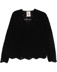 Semicouture - Calanthe V-Necked Sweater - Lyst