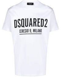 DSquared² - Logo Print Cotton T Shirt. - Lyst