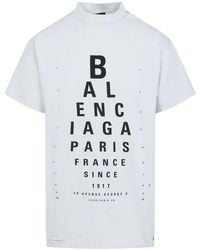 Balenciaga - Optical Cotton T-Shirt - Lyst