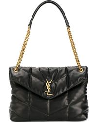 Saint Laurent - Loulou Chevron-Pattern Shoulder Bag - Lyst
