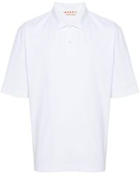 Marni - Logo Cotton Polo Shirt - Lyst