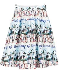 ALESSANDRO ENRIQUEZ - Printed Midi Skirt - Lyst
