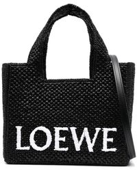 Loewe - Paula's Ibiza - Borsa Small in rafia con logo - Lyst