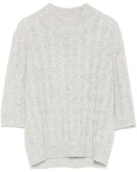 Brunello Cucinelli - Wool Knitted Jumper - Lyst