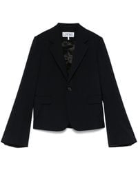 Loewe - Wool Single-Breasted Jacket - Lyst