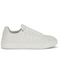 Ferragamo - Leather Sneakers - Lyst